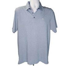 Travis Mathew Golf Polo Shirt Mens L Blue Pima Cotton Short Sleeve Performance - £19.60 GBP