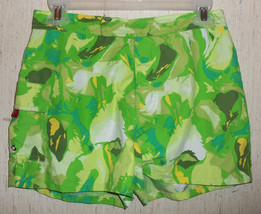 WOMENS Mossimo MULTI GREEN PRINT COVERUP SHORTS   SIZE S - £12.43 GBP
