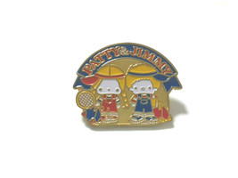 PATTY＆JIMMY Pin Badge Old SANRIO Character Vintage Super Rare 2002&#39; - £26.19 GBP