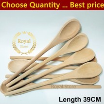 Big wooden Spoons For Cooking ( long handle 39CM ) wood spoon HandMade ملعقة طبخ - £9.96 GBP+