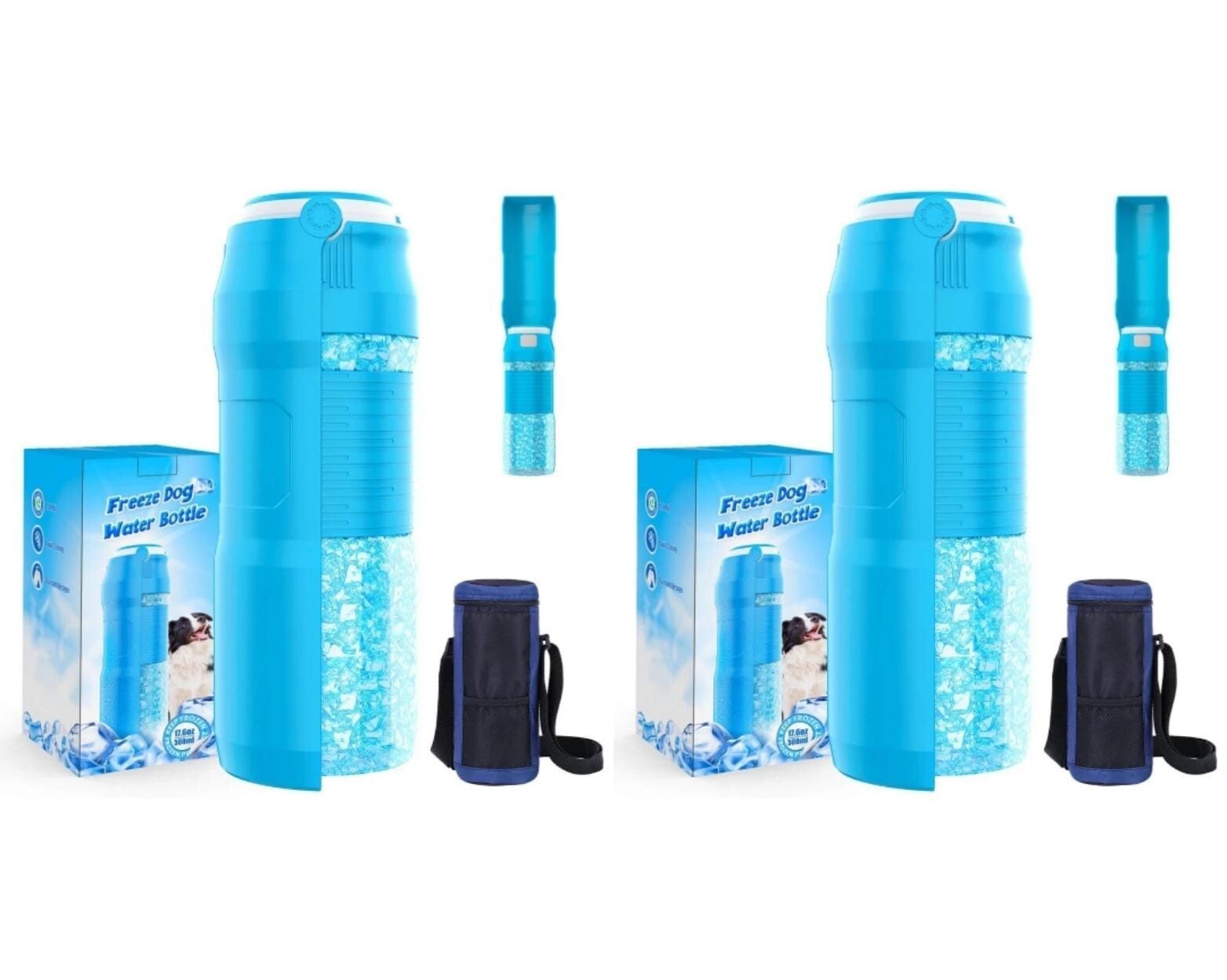 2 Pack Pet Water Bottle Dispenser Dog Cat Travel Drinking Feeder Tray Bo... - $19.99