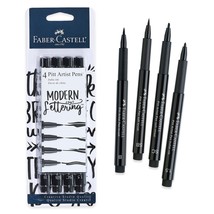 Faber-Castell Pitt Artist Pen Hand Lettering Set - 4 Modern Calligraphy ... - $10.15