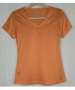90 Degrees Women&#39;s Short Sleeve Shirt Size M Orange Polyester - £9.44 GBP