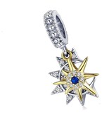 Starry Sky Moon and Star Bead Charm for Pandora Charms and I - £43.35 GBP