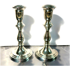 Vintage 6.25 inch Silver Plated Zinc Candlestick Holder by Zellers - $18.02