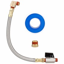 Hromee Extended Tank Drain Assembly Kit with 10 Inch Braided Steel Hose ... - £21.88 GBP