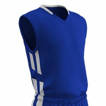 MNA-1119075 Champro Adult Muscle Basketball Jersey Royal White 2XL - £13.02 GBP