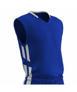 MNA-1119075 Champro Adult Muscle Basketball Jersey Royal White 2XL - £12.70 GBP