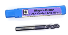 Niagara Tialin Coated End Mill 35 Degree Ball End 3 Flute SE Carbide 1/4&quot; - £27.53 GBP