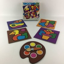 Discovery Toys Girocolor Preschool Learning Color Palette Puzzles Vintage 1986 - £39.77 GBP
