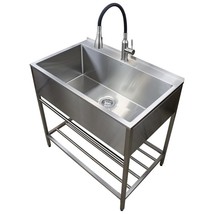 Transolid TFH-3622-SS 36 in. x 22 in. x 34.3 in. Stainless Steel Laundry Sink - £611.35 GBP