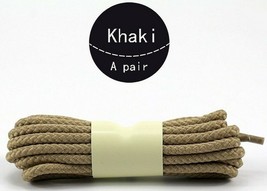 32&quot; KHAKI Beige rOund Thick cOrd style LACES for 3 4 5 Eyelet Buck Shoe ... - $20.41
