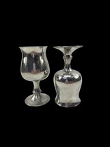 Tudrick Pewter Tavern Drinking Goblet Cups Set of 2 Antique Silver 6&quot; Tall - $16.81