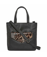 Bold Elements Andi Mid Tote Purse W Removable Leopard Print Side Pouch NEW - €31,19 EUR