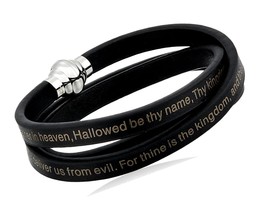 Crucible Jewelry Mens Stainless Steel Lord&#39;s Prayer One - £49.14 GBP