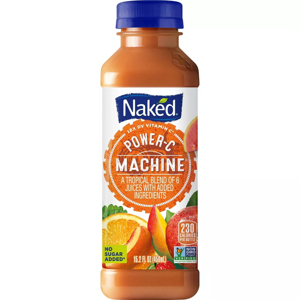 4 Bottles 15.2 fl oz/bottle Naked Power-C Machine Juice Smoothie - £54.34 GBP