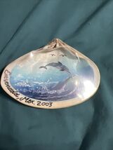 Clam Shell Hand painted Dolphin - $4.95