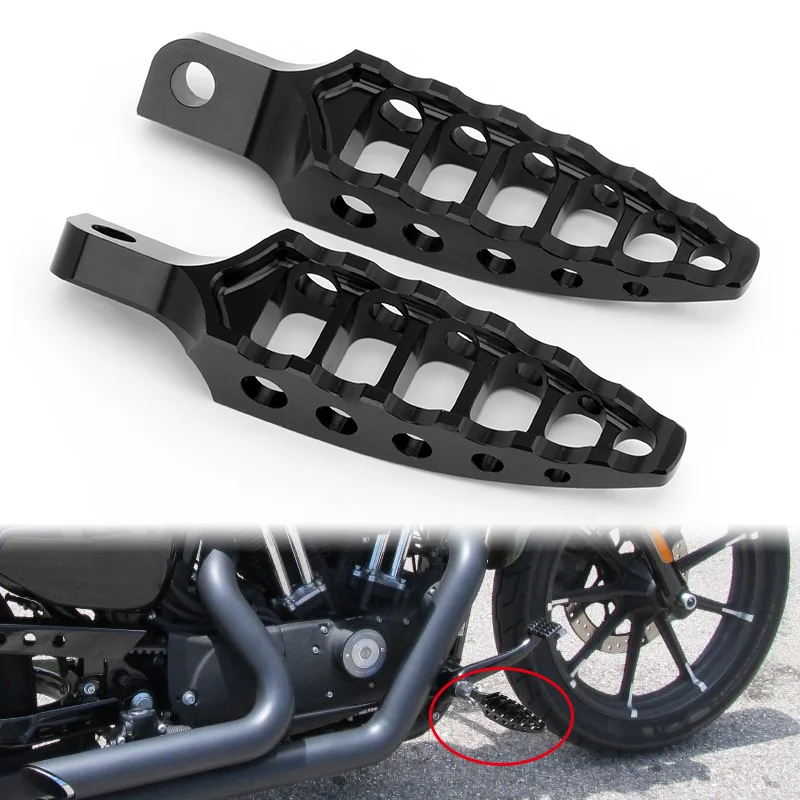 Motorcycle Footrests CNC Footpeg Pedal Front Rear Foot Pegs For Harley T... - $29.31