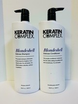 Keratin Complex BLONDESHELL Brighten Shampoo &amp; Conditioner - 33.8oz LITE... - $64.85