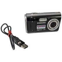Samsung Digital Camera With Cord Digimax A503 5.0MP Black Tested Working - £43.07 GBP