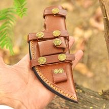 Custom handmade Fix Blade Knife Leather Sheath Vertical Carry Horizontal... - $15.83