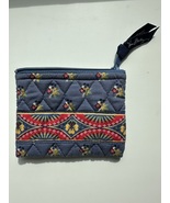 Vera Bradley zippered coin holder purse, blue. Cotton. Made in China. 5x4. - €8,64 EUR