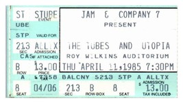 The Tubes Utopia Concert Ticket Stub April 11 1985 St. Paul Minnesota - £19.41 GBP