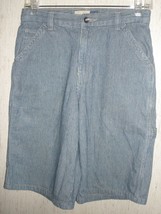 Boys Gap Carpenter Blue &amp; White Railroad Stripe Adjustable Waist Shorts Size 14 - £18.76 GBP