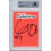 Cam Smith Auto Miami Dolphins Signed Football Pylon Cut Beckett Autograph Slab - £75.67 GBP