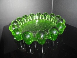 Luminoso Green Glass Ashtray Gorgeous 10" Diameter NIB image 10
