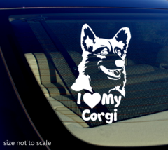 I love My Corgi Sticker Decal Heart Dog Animal Car 5&quot; - £3.18 GBP