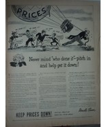 Keep Prices Down Pitch In &amp; Help Get It Down WWII Era Advertising Print ... - $9.99