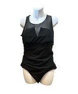 Spanx Slimming Mesh Swimsuit One Piece Black CutOut Back Size 14 style 2... - $101.11 CAD
