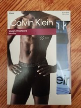 Calvin Klein Microfiber Boxer Briefs Mens L 36-38 Blue Variety Waistband... - £17.68 GBP