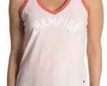 Champion Heritage Logo Tank Top Stripe V-Neck Sleeveless Pink Size XS NEW - $13.76