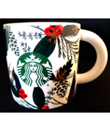 Starbucks Christmas Mug 2021 Snowflake Holly Pine Green White 12 oz. New... - £19.81 GBP