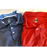 Two Bolle Golf Shirts Large Blue Red 23 In Armpit to Armpit 29 In Top to... - £18.87 GBP