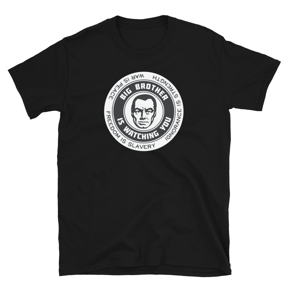 Primary image for 1984, George Orwell, 1984, Big Brother, Circle, Printed, High Quality, T-shirt