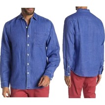 Tommy Bahama Sea Glass Breezer Bright Cobalt Blue Hawaii Linen  Shirt S TR310622 - £46.66 GBP