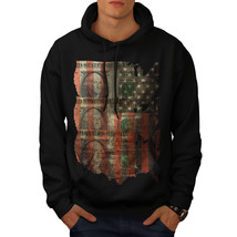 Wellcoda Benjamin Dollar Flag USA USA Mens Hoodie - £27.33 GBP+