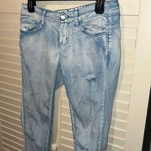 VIP jeans distressed, and embellished jeans size 3/4 - £7.70 GBP