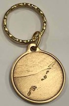 Foot Prints In The Sand Bronze It Was Then That I Carried You Keychain - £3.98 GBP