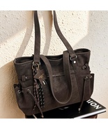 Vintage Women Rote One Shoulder Handbags Solid Casual Travel Avant Weste... - $50.23