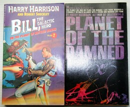 Lot 2 Harry Harrison Vintage Mmpb Planet Of The Damned~Planet Of Bottled Brains - £6.59 GBP