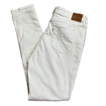 Levis 721 High Rise Skinny WHITE Denim Jeans Women&#39;s 33 - £14.14 GBP