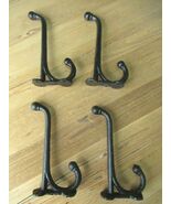 4 LARGE HARNESS HOOKS RACK COAT HAT WALL CAST IRON BARN BLACK 7 1/2&quot; LON... - €28,65 EUR