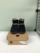 UGG Kids' Unisex K Coletta Wool Suede Boot Black/Cream Size 11K - $47.03