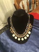 Beautiful Choker Style Necklace With Large Faux Pearls - $12.16