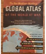 WWII 1944 Matthews-Northrup GLOBAL ATLAS of World at War History Maps #674 - $332.84 MXN