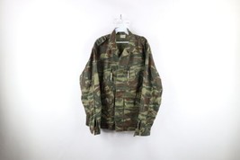 Vtg 90s Mens Large Faded European Military Camouflage Button Shirt Field Jacket - £62.02 GBP